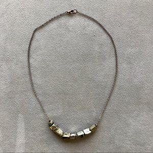 Anthropologie Pyrite Statement  Necklace